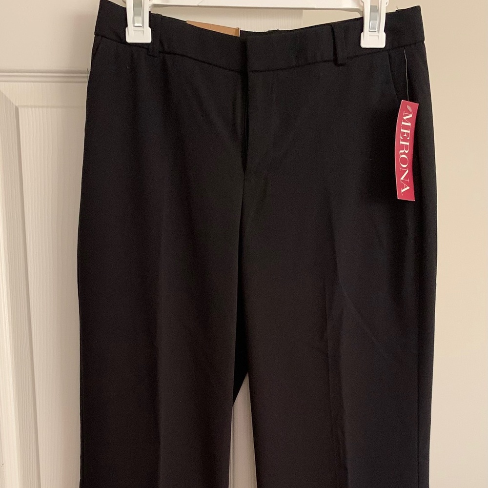 Black wide leg dress pants